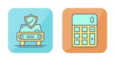 Car and Calculator Icon vector