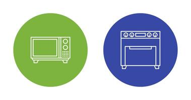 Microwave and Oven Icon vector