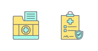 Folder and Health Protection Icon vector