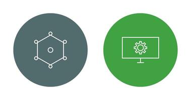 nodes and network setting  Icon vector