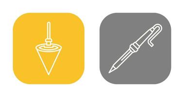Plumb Bob and Soldering Icon vector