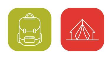 Bag and Camp Icon vector