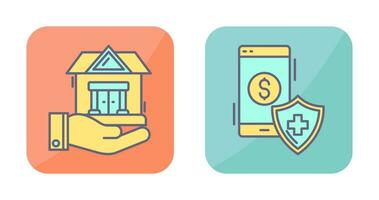 House and Smartphone Icon vector