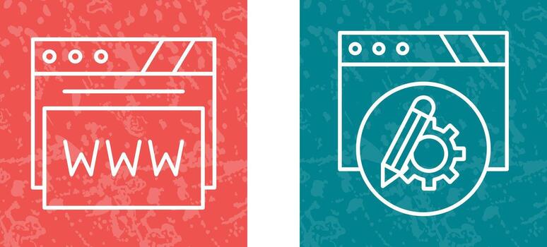 ajuste y web navegador icono vector