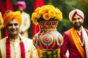 indian wedding ceremony in delhi. AI-Generated photo