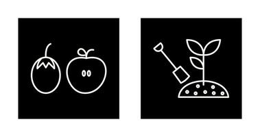 Fruits and Vegetables and Plantation Icon vector