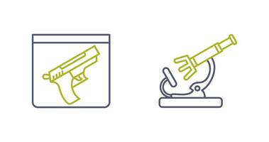 Evidence and Microscope Icon vector