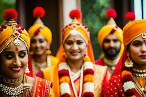 a group of indian women in traditional attire. AI-Generated photo