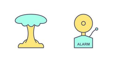 explosion and alarms Icon vector