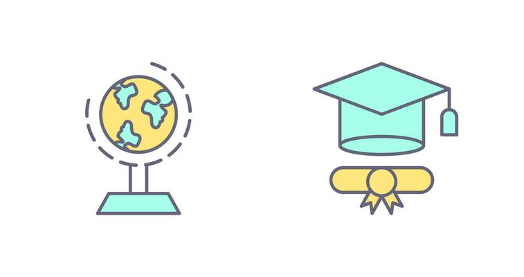 Geography and Graduation  Icon