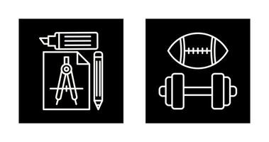 Study Tools and Sport Faculty Icon vector