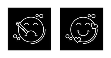 Sick and Heart Icon vector