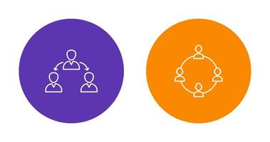 connected user and network group  Icon vector