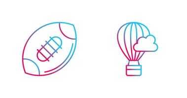 Hot Air Baloon and Football Icon vector