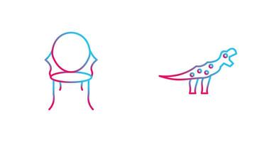 Ancient and Dinosaur Icon vector