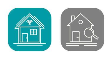 Search and Smart Home Icon vector