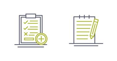 Medical Examination List and Check Up List Icon vector