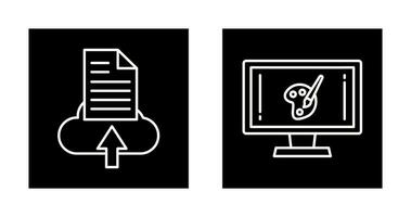 File Upload and Art Icon vector