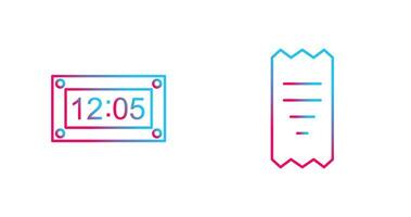 timer and receipt Icon vector