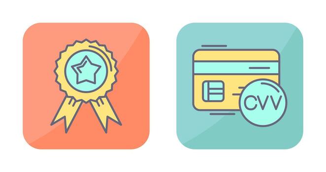 Badge and Code Icon vector