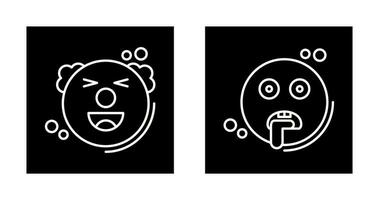 payaso y babear icono vector