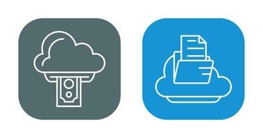 nube informática y nube icono vector