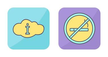 information and No smoking  Icon vector