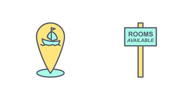 shipping location and room Icon vector