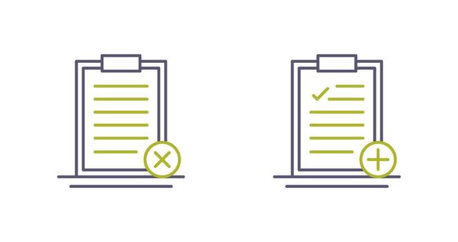 Rejected and Add Icon vector