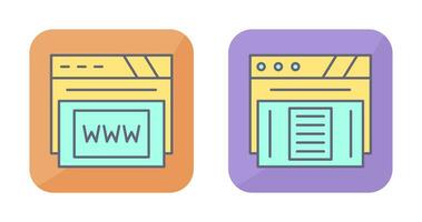 Www and Paper Icon vector