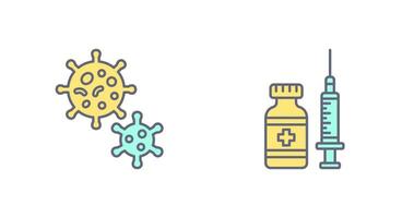 Virus and Vaccine Icon vector