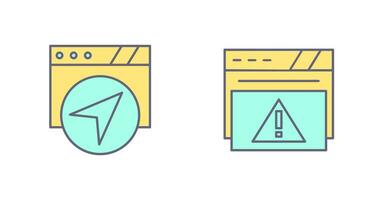 Navigation and Alert Icon vector