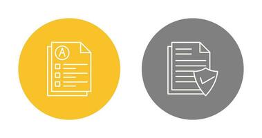 Exam and Valid Document Icon vector