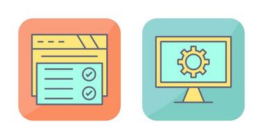 Web Browser and Monitor Screen Icon vector