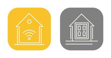 Smart Home and Window Icon vector