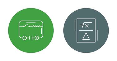 Electrical Circuit and Formula Icon vector