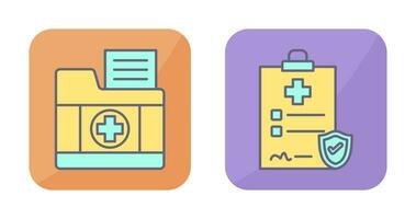 Folder and Health Protection Icon vector