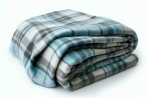 Luxurious Soft folded blanket. Generate Ai photo