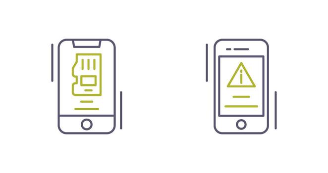 Memory and Error Icon vector
