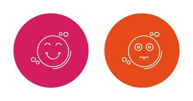 Smile and Neutral Icon vector