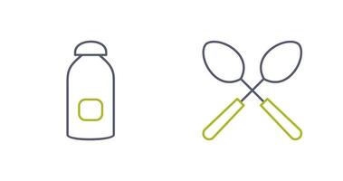 syrup and spoon Icon vector