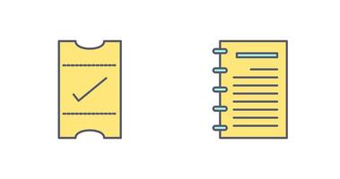 passes and notepad  Icon vector