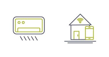 Air Conditioner and Home Automation Icon vector