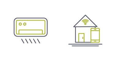 Air Conditioner and Home Automation Icon vector