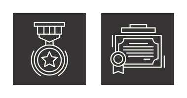 Medal and Certificate Icon vector