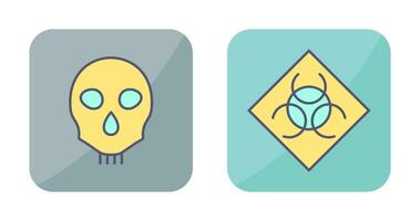 danger and biological hazard  Icon vector