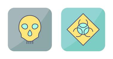 danger and biological hazard  Icon vector