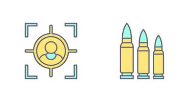 Target and Bullets Icon vector