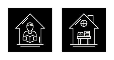 Home Learning and Home Work Place Icon vector