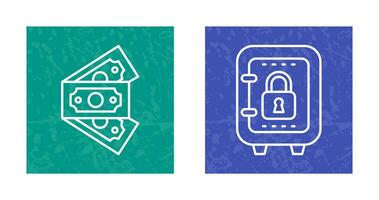 Money and Safe Box Icon vector